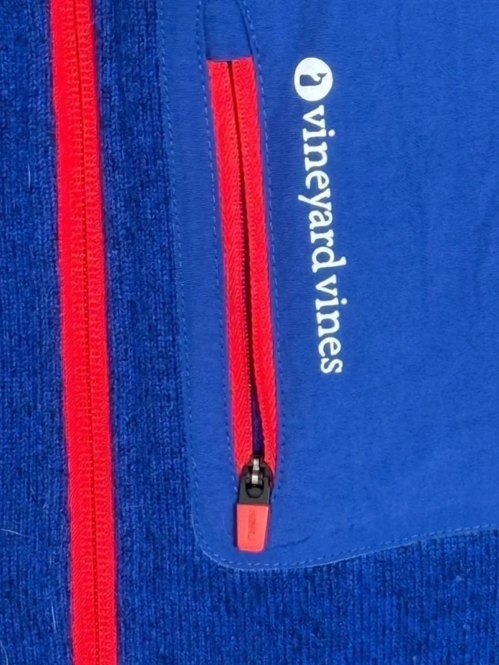 Vineyard Vines Boys XL 18 Blue Fleece Full Zip Vest